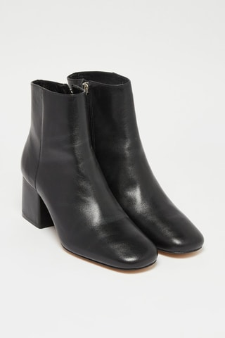 Bottines en cuir - Noir