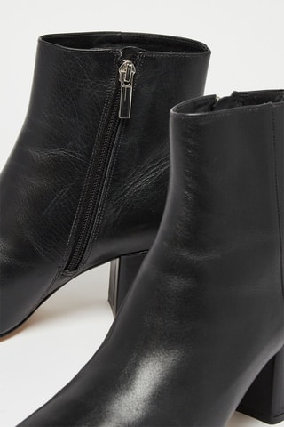 Bottines en cuir - Noir