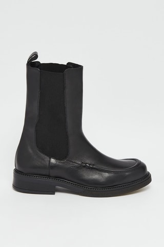 Bottines Chelsea en cuir de veau - Noir