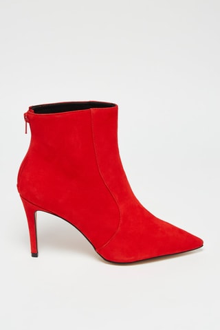 Botins em couro de cabra - Vermelho