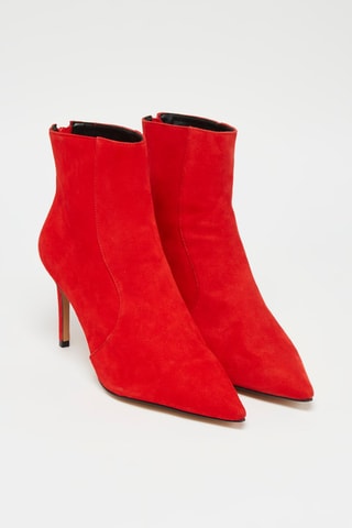 Botins em couro de cabra - Vermelho