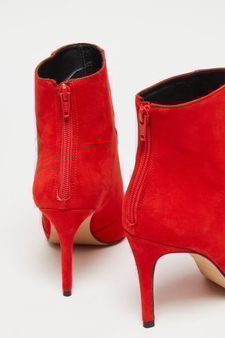 Botins em couro de cabra - Vermelho