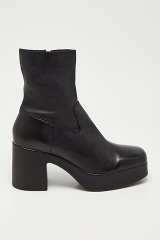 Bottines en cuir de veau - Noir