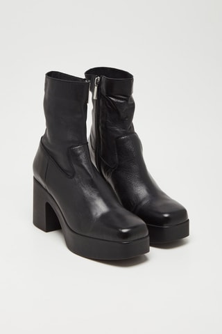 Bottines en cuir de veau - Noir
