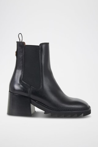 Bottines Chelsea en cuir de veau - Noir