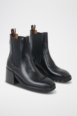 Bottines Chelsea en cuir de veau - Noir