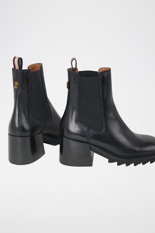 Bottines Chelsea en cuir de veau - Noir