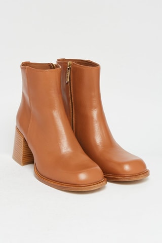Bottines en cuir - Camel