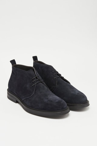 Kalfsleren Boots - Marineblauw