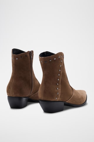 Botins em couro de vitelo Monterey - Toupeira
