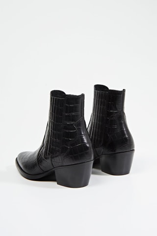 Bottines en cuir de veau Elsie - Noir