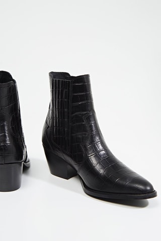 Bottines en cuir de veau Elsie - Noir