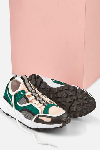 Kalfsleren Sneakers Popi - Groen