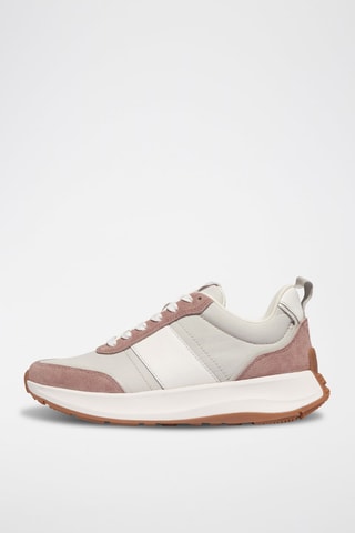 Leren Sneakers - Wit en Beige