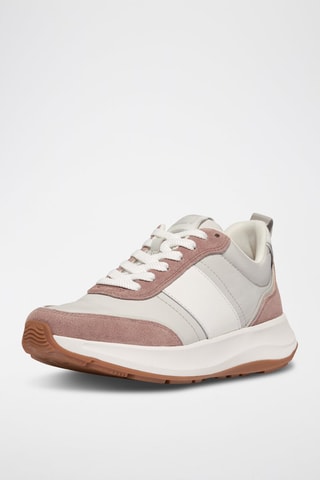 Leren Sneakers - Wit en Beige