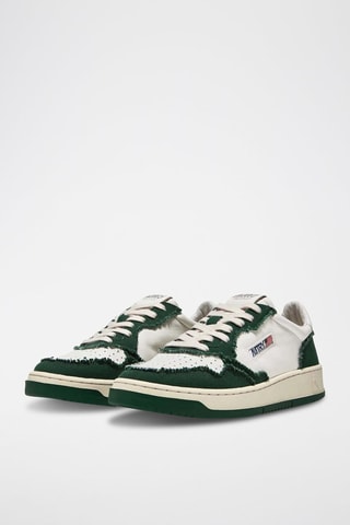 Sapatilhas em couro Medalist - Branco e verde