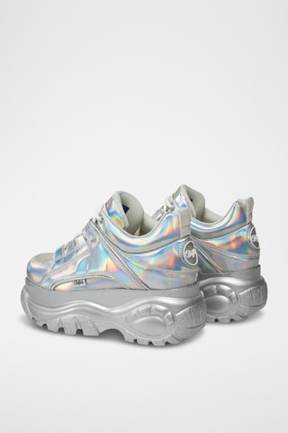 Vegan Leer Platform Sneakers Classic Low - Zilverkleurig