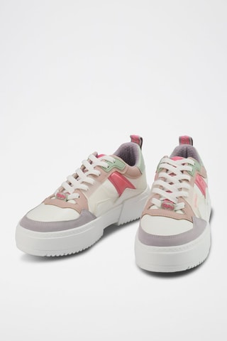 Vegan Leren Sneakers RSE V2 - Wit en Roze
