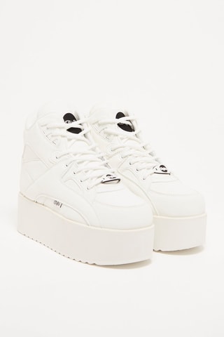 Hoge Platform Sneakers 1300-6 - Vegan - Wit 
