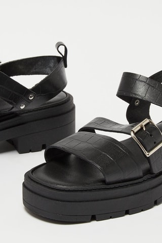 Leren Sandalen Ukelele - Zwart