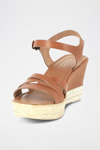 Sandalen met Sleehak Robyn - Camel