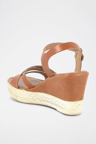 Sandalen met Sleehak Robyn - Camel