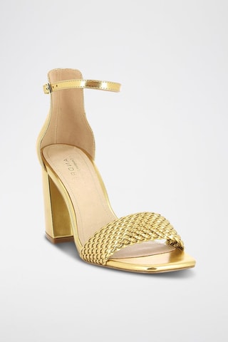 Leren Sandalen met Hak Rosabelle - Goudkleurig