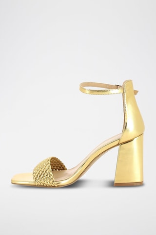 Leren Sandalen met Hak Rosabelle - Goudkleurig