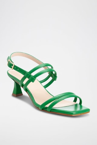 Leren Sandalen met Hak Stelliana - Groen
