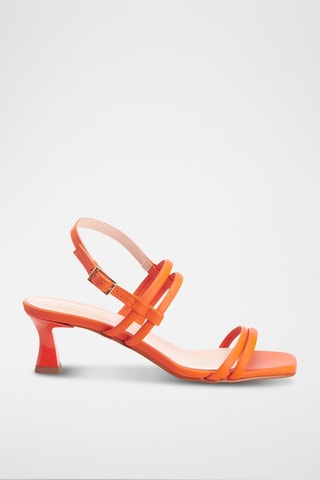 Leren Sandalen met Hak Stelliana - Oranje
