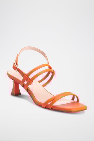 Leren Sandalen met Hak Stelliana - Oranje