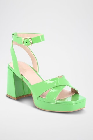 Lakleren Sandalen met Hak Natalia - Groen