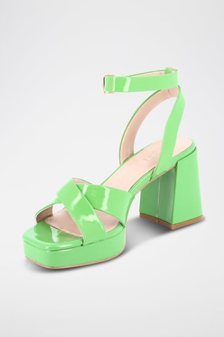 Lakleren Sandalen met Hak Natalia - Groen