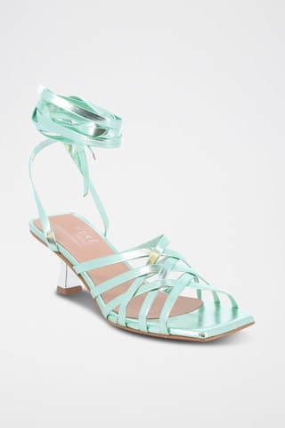 Leren  Sandalen met Hak Emilya - Groen
