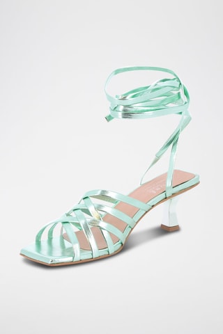Leren  Sandalen met Hak Emilya - Groen