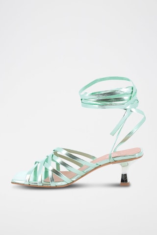 Leren  Sandalen met Hak Emilya - Groen