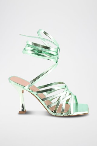 Leren  Sandalen met Hak Emily - Groen