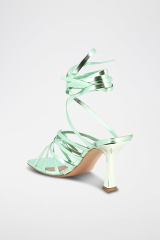 Leren  Sandalen met Hak Emily - Groen