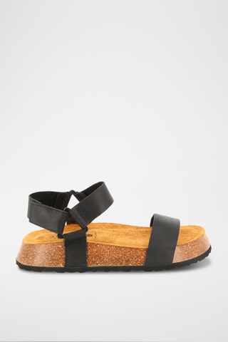 Nubuck Sandalen Praline - Zwart