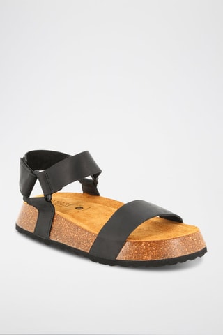 Nubuck Sandalen Praline - Zwart