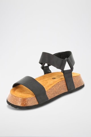 Nubuck Sandalen Praline - Zwart