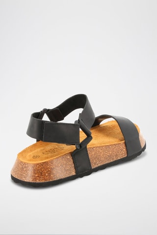 Nubuck Sandalen Praline - Zwart