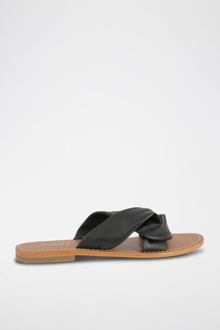 Mules en cuir Roxane - Noir
