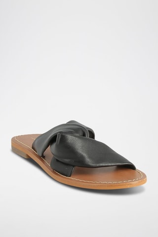 Mules en cuir Roxane - Noir