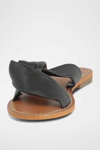 Mules en cuir Roxane - Noir
