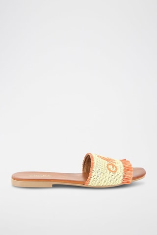 Mules en paille Moncoeur - Orange
