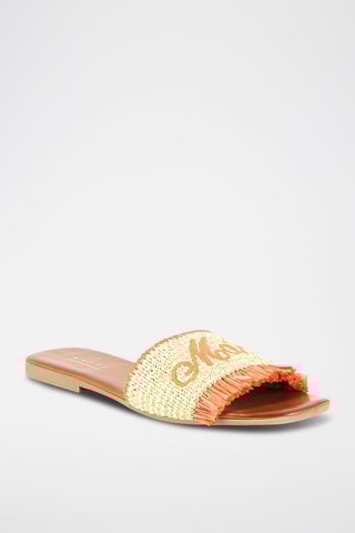 Mules en paille Moncoeur - Orange