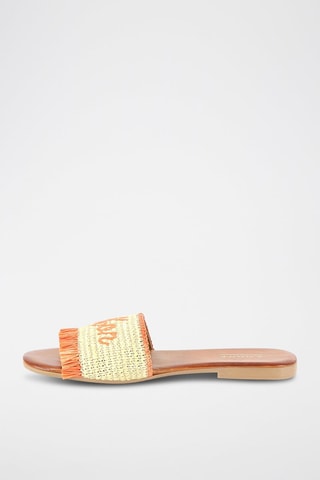 Mules en paille Moncoeur - Orange