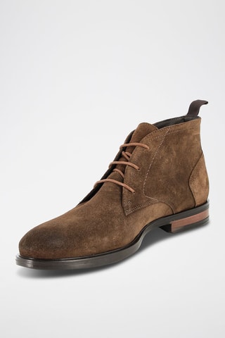 Derbys en nubuck et croûte de cuir Peral - Marron