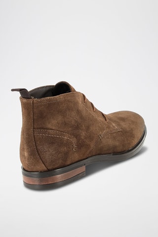 Derbys en nubuck et croûte de cuir Peral - Marron